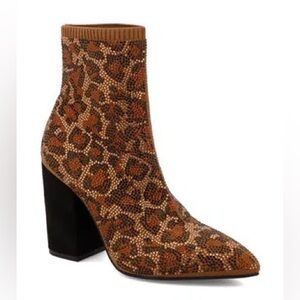 MIA MARLENA LEOPARD SPOT KNIT BOOT